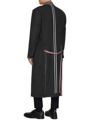 Back View - Click To Enlarge - THOM BROWNE - Deconstructed Raw Seam Wool Coat