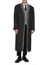 Figure View - Click To Enlarge - THOM BROWNE - Deconstructed Raw Seam Wool Coat