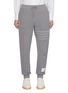 Main View - Click To Enlarge - THOM BROWNE - Seamed 4 Bar Stripe Cotton Sweatpants