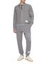 Figure View - Click To Enlarge - THOM BROWNE - Seamed 4 Bar Stripe Cotton Sweatpants