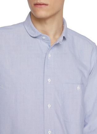  - THOM BROWNE - Round Collar Cotton Oxford Shirt