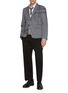 Figure View - Click To Enlarge - THOM BROWNE - School Uniform Chain And Blanket Stitch Degradé Wool Blend Blazer