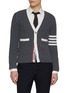 Main View - Click To Enlarge - THOM BROWNE - Baby Cable Stitch 4-Bar Cashmere Cardigan