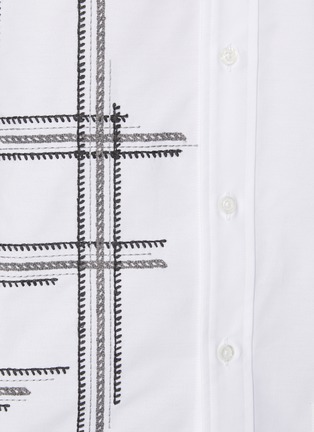  - THOM BROWNE - Blanket Stitch Cotton Oxford Shirt