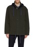 Main View - Click To Enlarge - THOM BROWNE - Waxed Tech Cotton Hooded Anorak Jacket