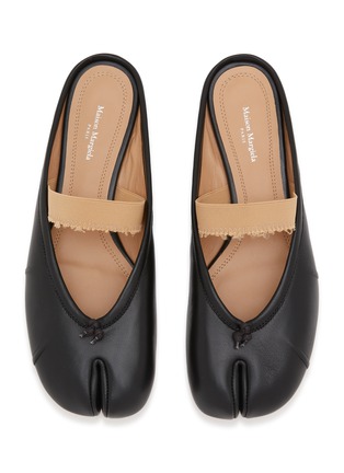 Detail View - Click To Enlarge - MAISON MARGIELA - Tabi Elastic Band Leather Mules