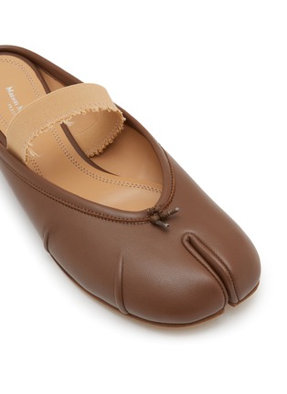 Detail View - Click To Enlarge - MAISON MARGIELA - Tabi Elastic Band Leather Mules