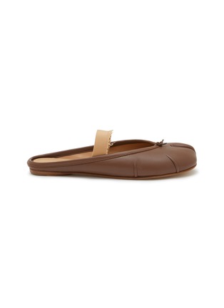 Main View - Click To Enlarge - MAISON MARGIELA - Tabi Elastic Band Leather Mules