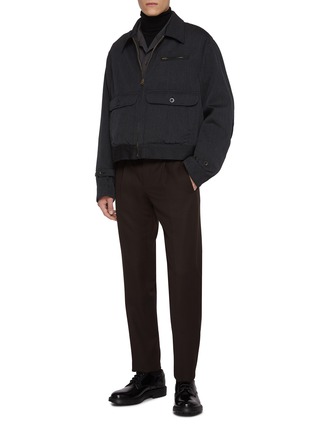 Figure View - Click To Enlarge - MAISON MARGIELA - Flap Pocket Wool Twill Jacket