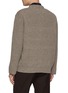 Back View - Click To Enlarge - MAISON MARGIELA - Frayed Stitch Wool Cotton Knit Cardigan