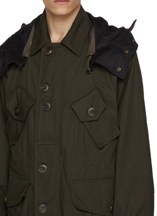  - MAISON MARGIELA - Hooded Cotton Blend Twill Sports Parka Coat