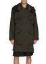 Main View - Click To Enlarge - MAISON MARGIELA - Hooded Cotton Blend Twill Sports Parka Coat