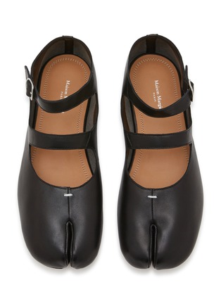 Detail View - Click To Enlarge - MAISON MARGIELA - Tabi Double Strap Leather Mary Janes