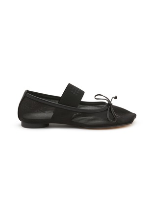 Main View - Click To Enlarge - MM6 MAISON MARGIELA - Elastic Logo Band Mesh Flats