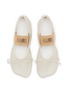 Detail View - Click To Enlarge - MM6 MAISON MARGIELA - Elastic Logo Band Mesh Flats