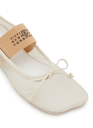 Detail View - Click To Enlarge - MM6 MAISON MARGIELA - Elastic Logo Band Mesh Flats