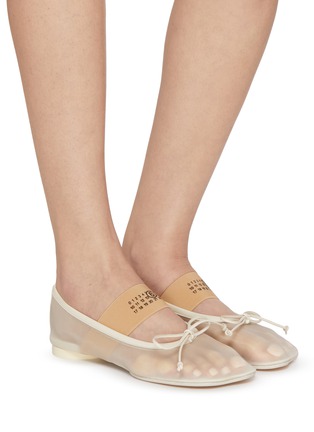 Figure View - Click To Enlarge - MM6 MAISON MARGIELA - Elastic Logo Band Mesh Flats