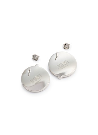 Detail View - Click To Enlarge - MM6 MAISON MARGIELA - Mirror Brass Earrings