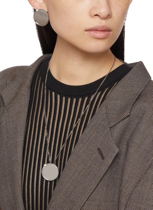 Figure View - Click To Enlarge - MM6 MAISON MARGIELA - Mirror Brass Earrings