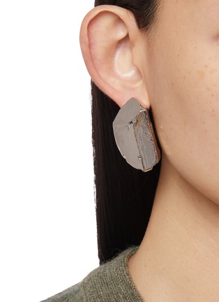 Back View - Click To Enlarge - MM6 MAISON MARGIELA - Rock Shaped Earrings