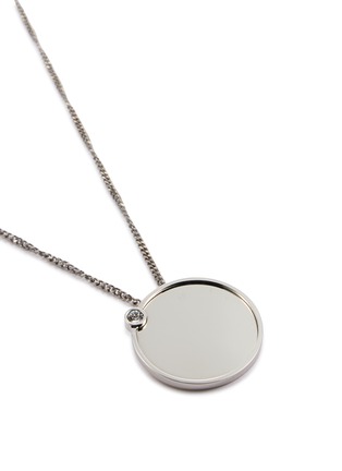 Detail View - Click To Enlarge - MM6 MAISON MARGIELA - Mirror Glass Brass Necklace