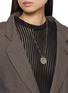 Front View - Click To Enlarge - MM6 MAISON MARGIELA - Mirror Glass Brass Necklace