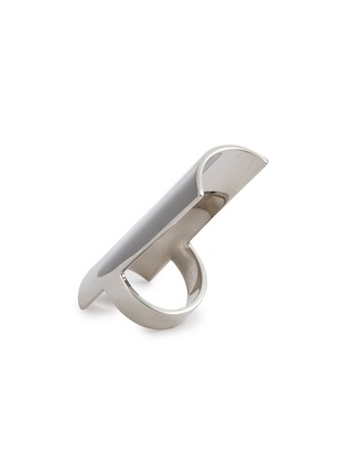 Detail View - Click To Enlarge - MM6 MAISON MARGIELA - Engraved Numeric Metal Ring