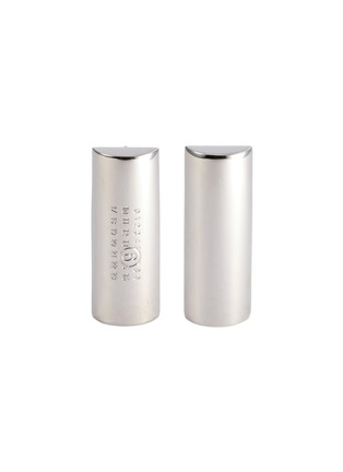 Main View - Click To Enlarge - MM6 MAISON MARGIELA - Numeric Brass Drop Earrings