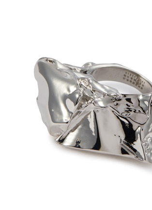 Detail View - Click To Enlarge - MM6 MAISON MARGIELA - Sculptural Metal Ring