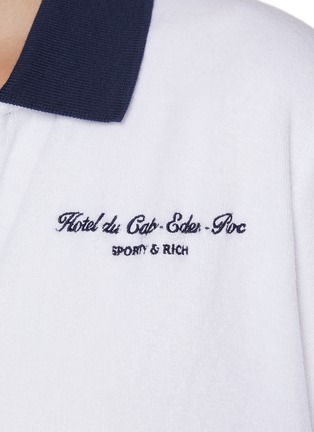  - SPORTY & RICH - X Hotel du Cap-Eden-Roc Cursive Cotton Terry Polo Shirt