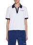 Main View - Click To Enlarge - SPORTY & RICH - X Hotel du Cap-Eden-Roc Cursive Cotton Terry Polo Shirt