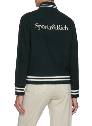 Back View - Click To Enlarge - SPORTY & RICH - Yankees Serif Varsity Jacket