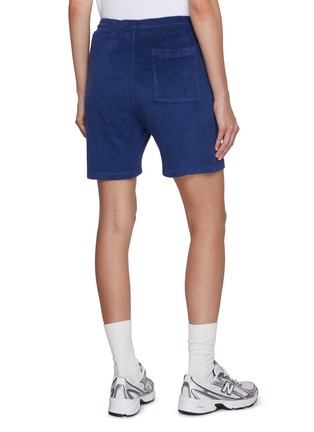 Back View - Click To Enlarge - SPORTY & RICH - X Hotel du Cap-Eden-Roc Cursive Embroidered Cotton Terry Shorts