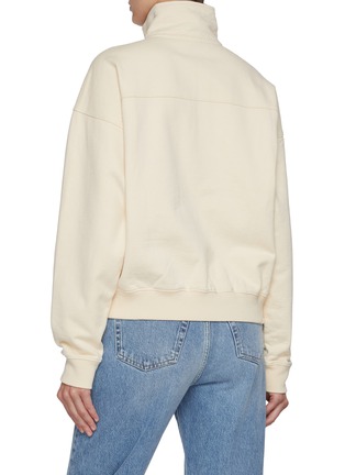 Back View - Click To Enlarge - SPORTY & RICH - Crest Seal Faubourg Quarter Zip Sweatshirt