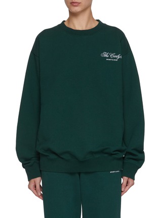 Main View - Click To Enlarge - SPORTY & RICH - The Carlyle Script Embroidered Sweatshirt