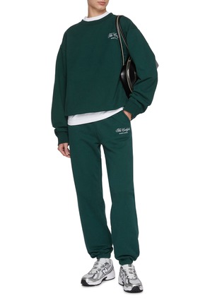 Figure View - Click To Enlarge - SPORTY & RICH - The Carlyle Script Embroidered Sweatshirt
