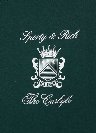  - SPORTY & RICH - X The Carlyle Crest Cotton T-Shirt