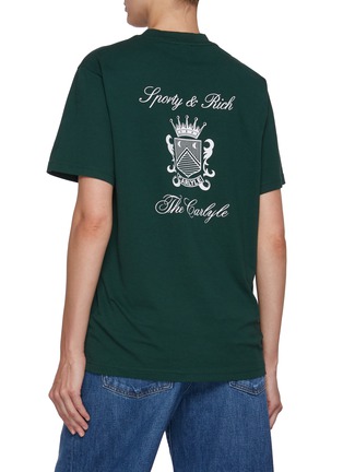 Back View - Click To Enlarge - SPORTY & RICH - X The Carlyle Crest Cotton T-Shirt