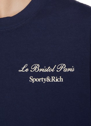  - SPORTY & RICH - X Le Bristol Paris Faubourg Cotton T-Shirt