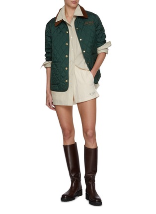 Figure View - Click To Enlarge - SPORTY & RICH - The Carlyle Script Quilted Jacket