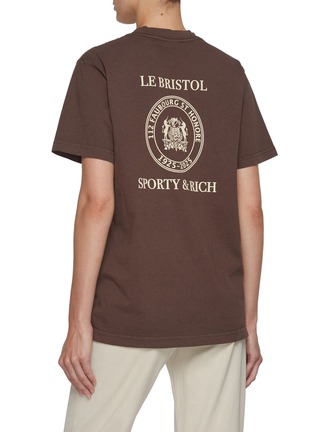 Back View - Click To Enlarge - SPORTY & RICH - Crest Seal 100th T-shirt