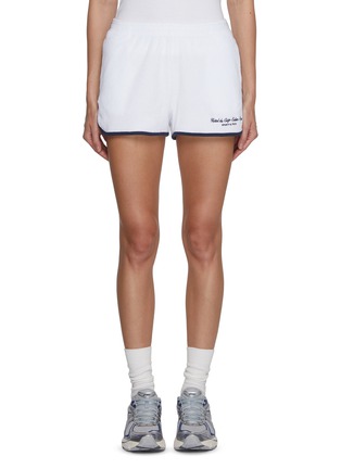Main View - Click To Enlarge - SPORTY & RICH - Hotel Du Cap Cursive Terry Shorts