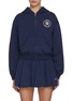 Main View - Click To Enlarge - SPORTY & RICH - Bristol Crest 100th Cropped Zip Up Hoodie