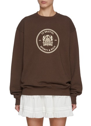 Main View - Click To Enlarge - SPORTY & RICH - Bristol Crest 100th Sweatshirt