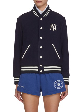 Main View - Click To Enlarge - SPORTY & RICH - Yankees Serif Varsity Jacket