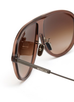 Detail View - Click To Enlarge - MONCLER EYEWEAR - Glyde Acetate Pilot Sunglasses