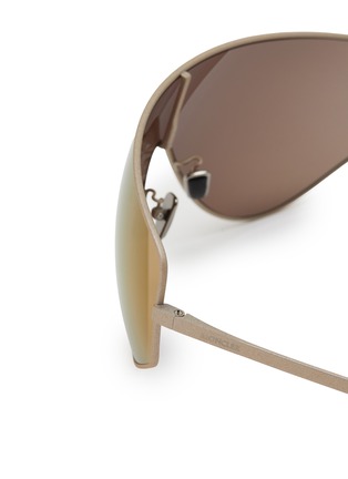Detail View - Click To Enlarge - MONCLER EYEWEAR - Sport Titanium Pilot Sunglasses