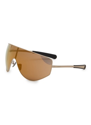 Main View - Click To Enlarge - MONCLER EYEWEAR - Sport Titanium Pilot Sunglasses