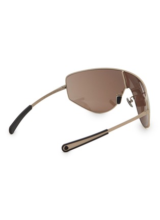Figure View - Click To Enlarge - MONCLER EYEWEAR - Sport Titanium Pilot Sunglasses