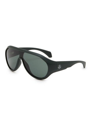 Main View - Click To Enlarge - MONCLER EYEWEAR - Sport Injected Frame Pilot Sunglasses